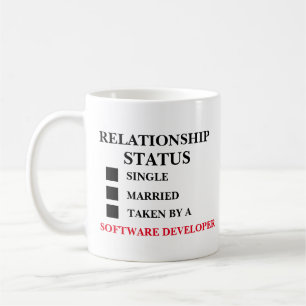 Caneca De Café Programador de Software de Status de Relacionament