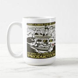 Caneca De Café Programador eu não testo sempre meu código