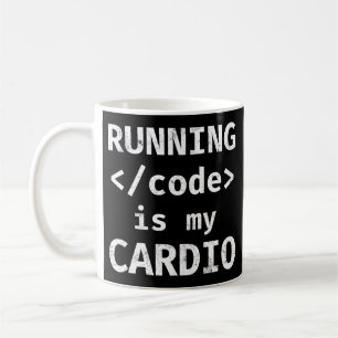 Caneca De Café Programmer Coding RunCode (Código de Execução do P