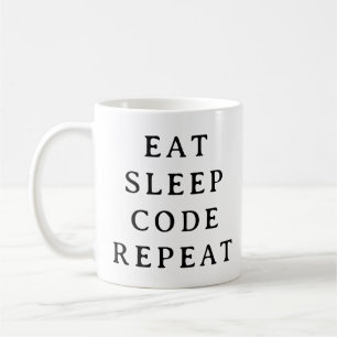 Caneca De Café Programmer Life Mug - Coma o código de latência Re