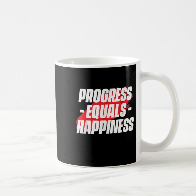 Caneca De Café Progress Equals Hapness Motivational Quote Entrepr (Direita)