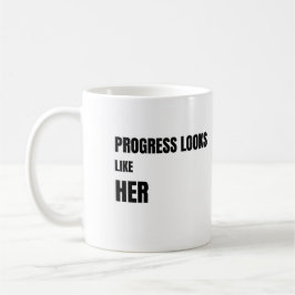 Caneca De Café Progress Looks Like Her white Mug – Moms Gift