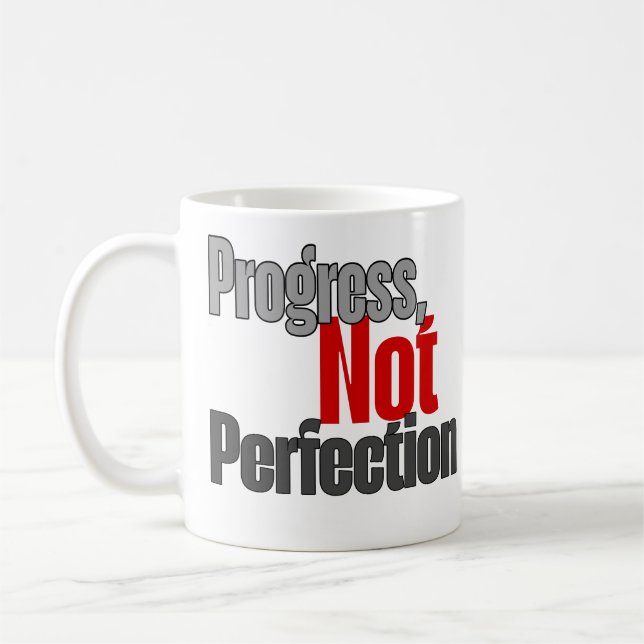 Caneca De Café Progress not perfection  (Esquerda)