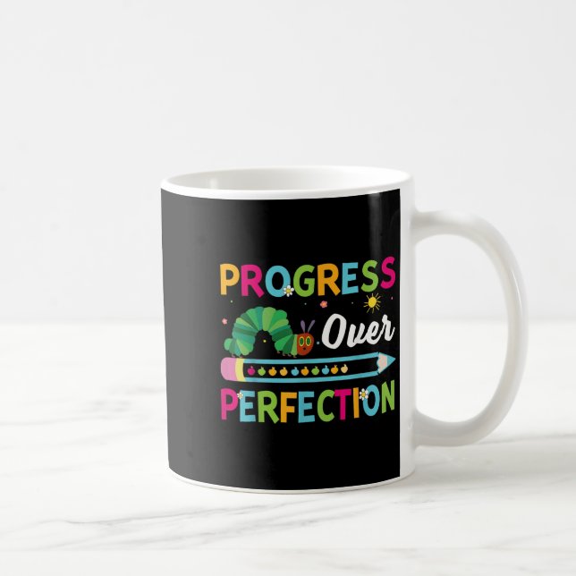 Caneca De Café Progress Over Perfection Motivational Quote Studen (Direita)