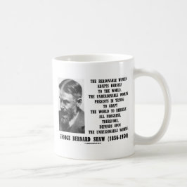 Caneca De Café Progresso ilógico G.B. Shaw Citação da mulher