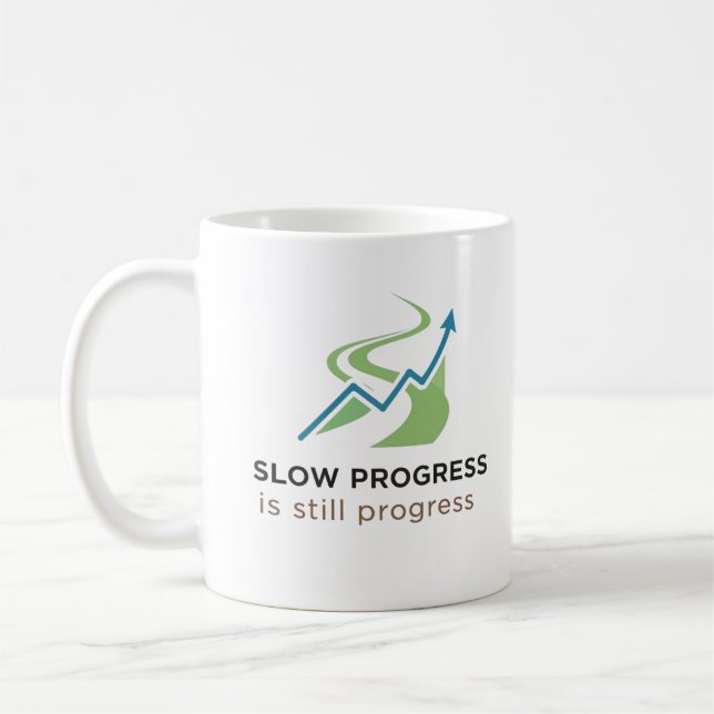Caneca De Café Progresso lento ainda está em andamento (Esquerda)