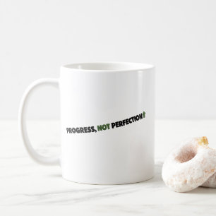 Caneca De Café Progresso Não Perfeição Inspirador Motivacional