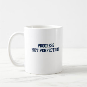 Caneca De Café Progresso sem perfeição Azul