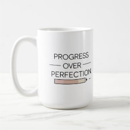 Caneca De Café Progresso Sobre A Perfeição - Mug