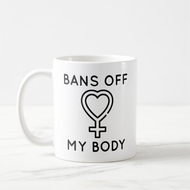 Caneca De Café Proibir Toques No Meu Corpo (Esquerda)