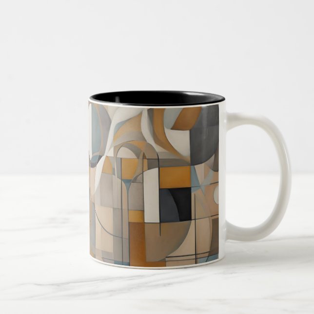Caneca de café projetada por abstrato geométrica (Direita)