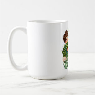Caneca De Café Projeto de jardinagem de amor de planta fofa para