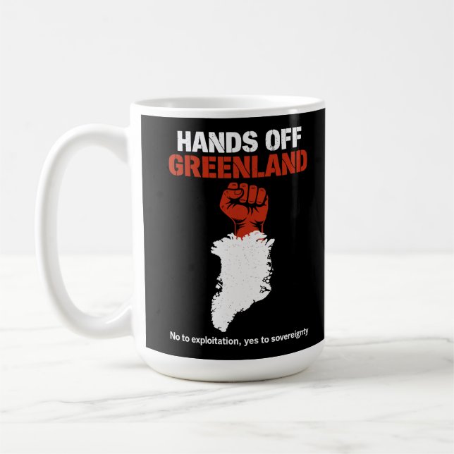 Caneca De Café Projeto de Protesto de Soberania Mãos Fora da Groe (Esquerda)