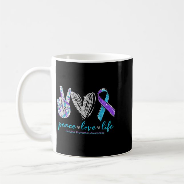 Caneca De Café Projeto do Mês de Prevenção e Conscientização da S (Esquerda)