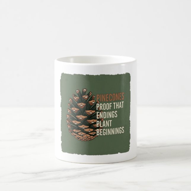 Caneca De Café Promessa Evergreen - design de pinho (Centro)