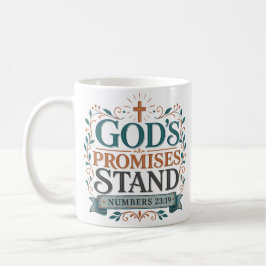 Caneca De Café Promessas de Deus Permanecem Citação de Versículo