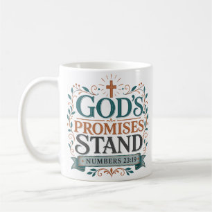 Caneca De Café Promessas de Deus Permanecem Citação de Versículo