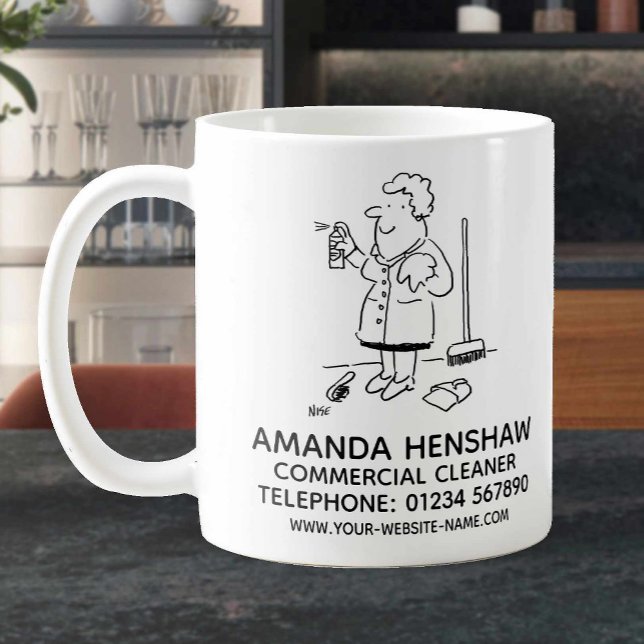 Caneca De Café Promoção de Limpa Comerciais (Criador carregado)