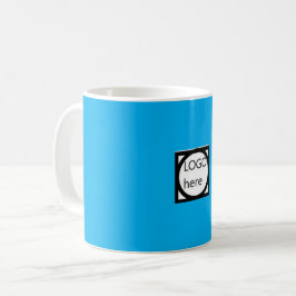 Caneca de Café Promocional com o seu LOGO! Azul