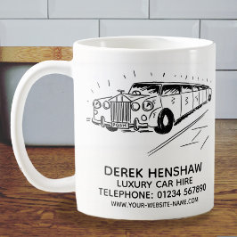 Caneca de Café Promocional de Aluguel de Carros de