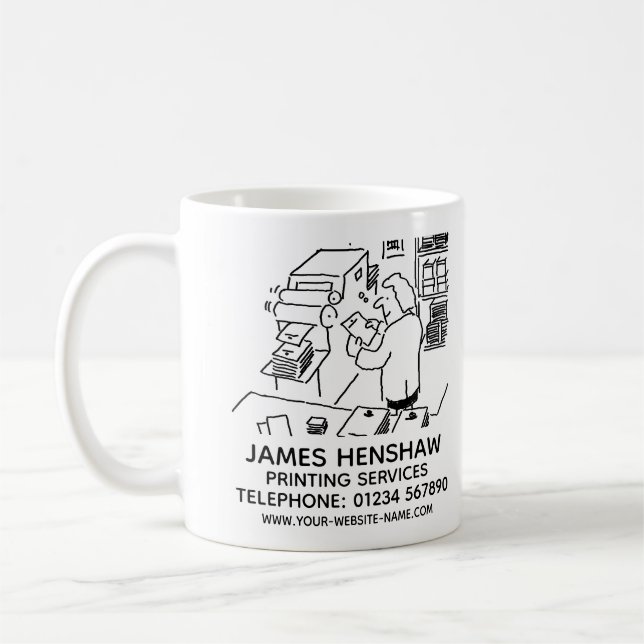 Caneca De Café Promocional de Negócios dos Serviços de Impressão  (Esquerda)
