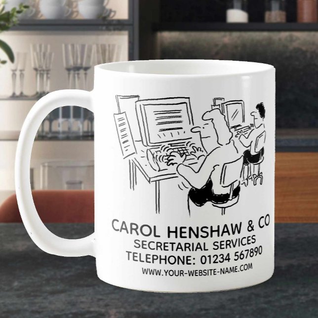 Caneca De Café Promocional de negócios para serviços de secretari (Criador carregado)