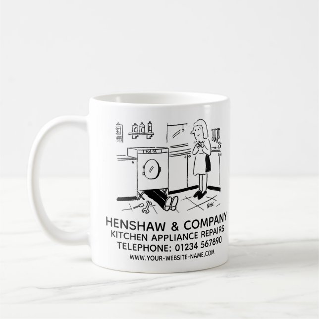 Caneca De Café Promocional de reparação da máquina de lavar (Esquerda)