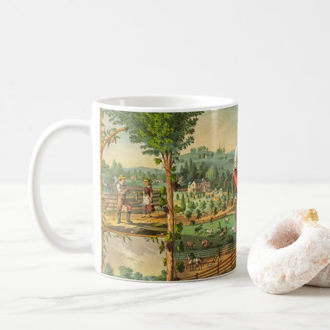 Caneca De Café Promocional Para Membros Do Grange (Com Donut)