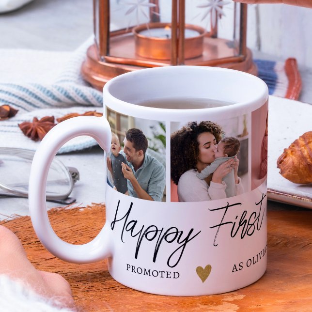 Caneca De Café Promoted As Grandma Mothers Day 5 Photo Collage (Criador carregado)