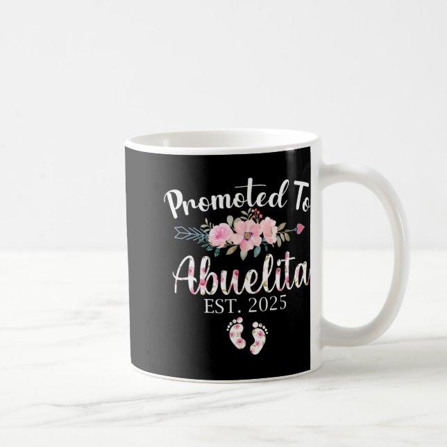 Caneca De Café Promoted To Abuelita 2025 First Time New Grandma P (Direita)