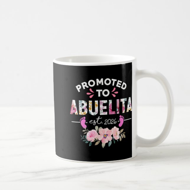 Caneca De Café Promoted To Abuelita Est 2026 New Spanish Grandma  (Direita)