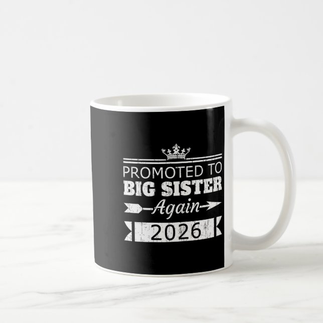 Caneca De Café Promoted To Big Sister Again 2026 Big Sis Reveal  (Direita)
