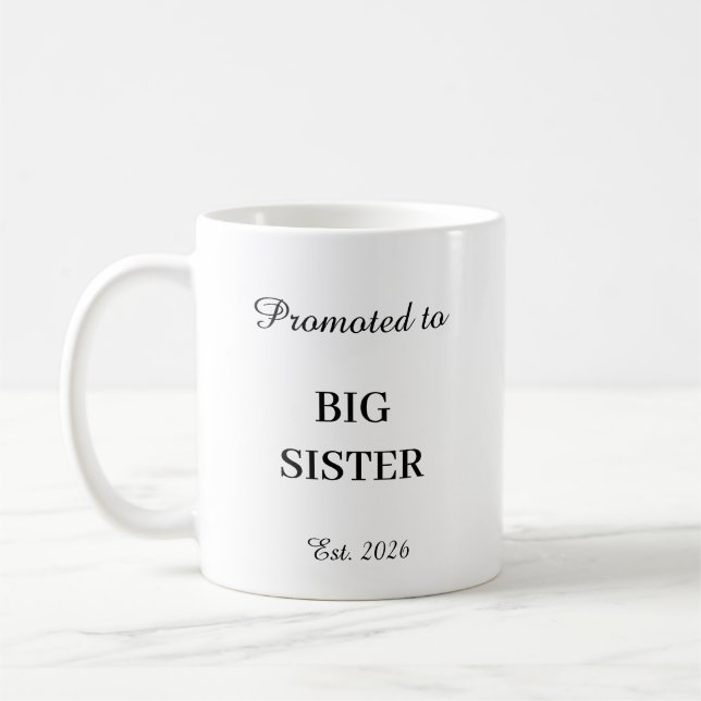 Caneca De Café Promoted To Big Sister Mug (Esquerda)