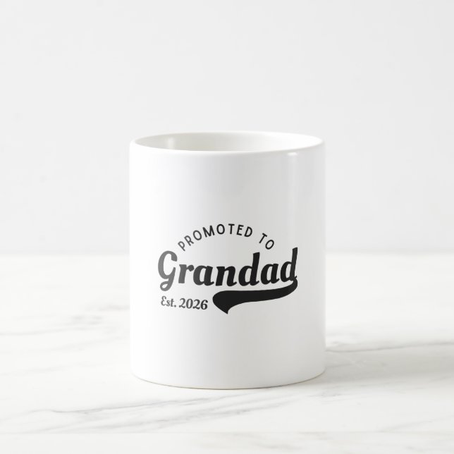 Caneca De Café Promoted to Grandad 2026 (Centro)