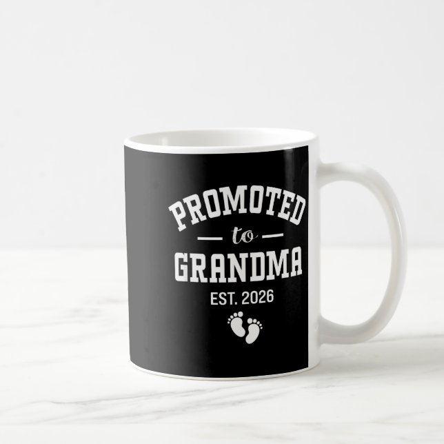 Caneca De Café Promoted To Grandma 2026 First Time Grandmother Wo (Direita)