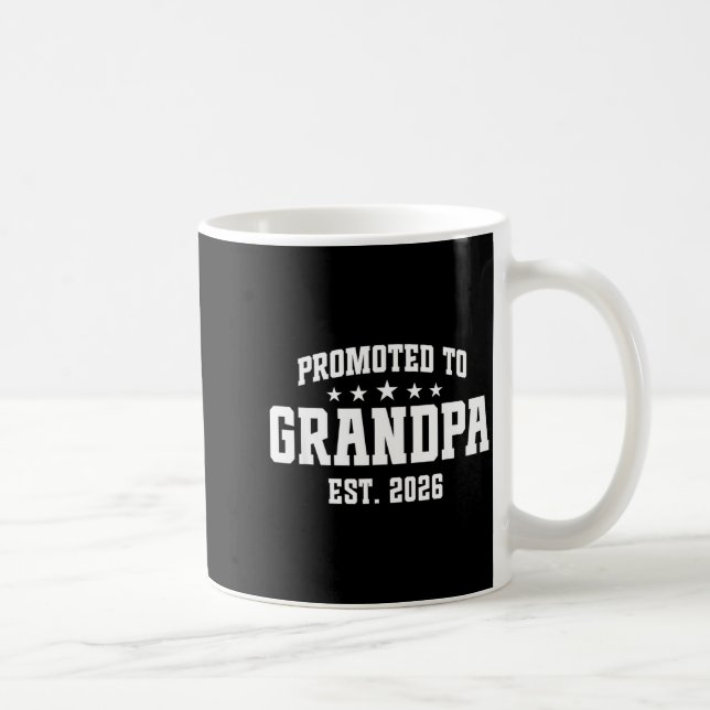 Caneca De Café Promoted To Grandpa Est. 2026 Grandparent Baby Ann (Direita)