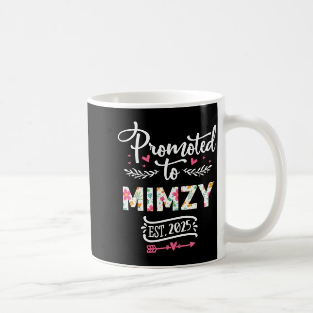 Caneca De Café Promoted To Mimzy 2025 Cute Pregnancy Announcement (Direita)