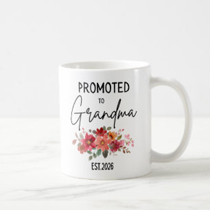 Caneca De Café Promovida a Avó Est 2026 Revelação de Bebê com Flo