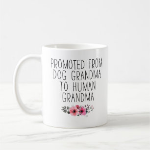 Caneca De Café Promovida a Avó Humana de Avó de Cachorro Engraçad