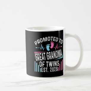 Caneca De Café Promovida a Bisavó de Gêmeos Est 2026 Bebê S