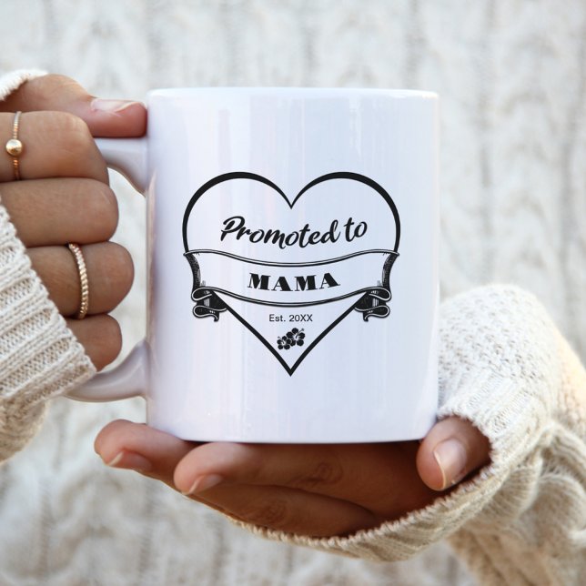 Caneca De Café Promovida a Mamãe (Criador carregado)
