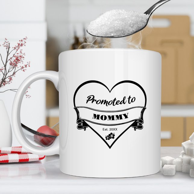 Caneca De Café Promovida a Mamãe (Criador carregado)