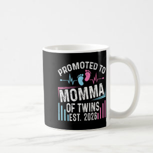 Caneca De Café Promovida a Mamãe de Gêmeos Est 2026 Chá de Bebê V