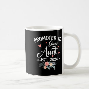 Caneca De Café Promovida a Tia Avó Est 2024 Em Breve Tia Fl