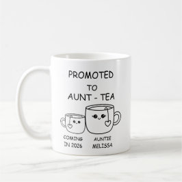 Caneca De Café Promovida a Tia-cha, nova Tia engraçada