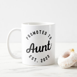 Caneca De Café Promovida a Tia Est. 2022 Nova Tia
