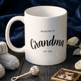 Caneca De Café Promovida Para Avó Estabelecido Ano Personalizado 