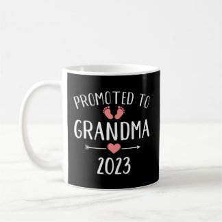 Caneca De Café Promovido À Avó 2023 Anúncio De Gravidez