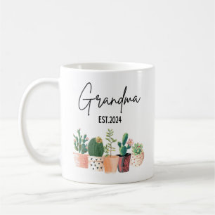 Caneca De Café Promovido À Avó Do Est 2024 Plantas Mug