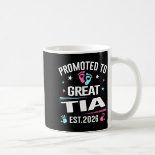 Caneca De Café Promovido a Grande Tia Est 2026 Anúncio de Gravide